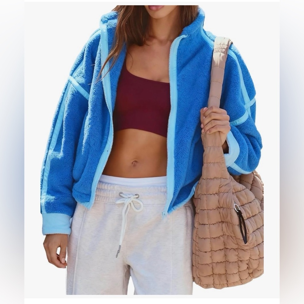 Amazon Blue Teddy Jacket for Women